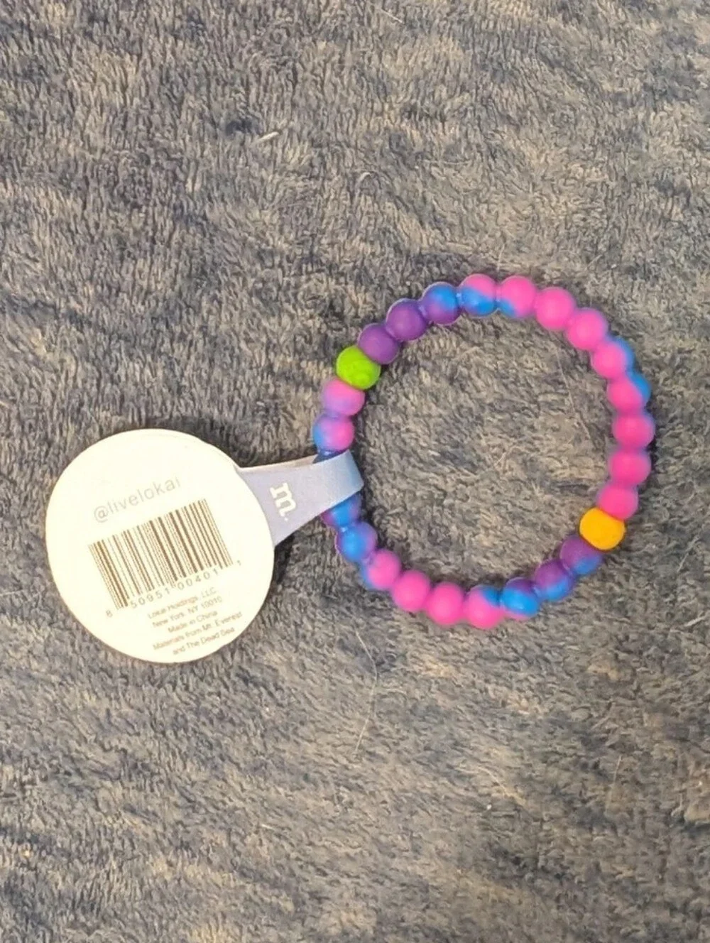 Lokai Kids Balance Bracelet NWT - Pink, Blue, Purple, & Accent Yellow/Green